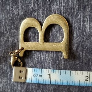 "B" gold charm - costume gold